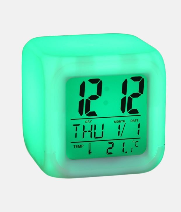 Reloj Despertador Digital Led 7 Colores Intermitentes BYTESHOP