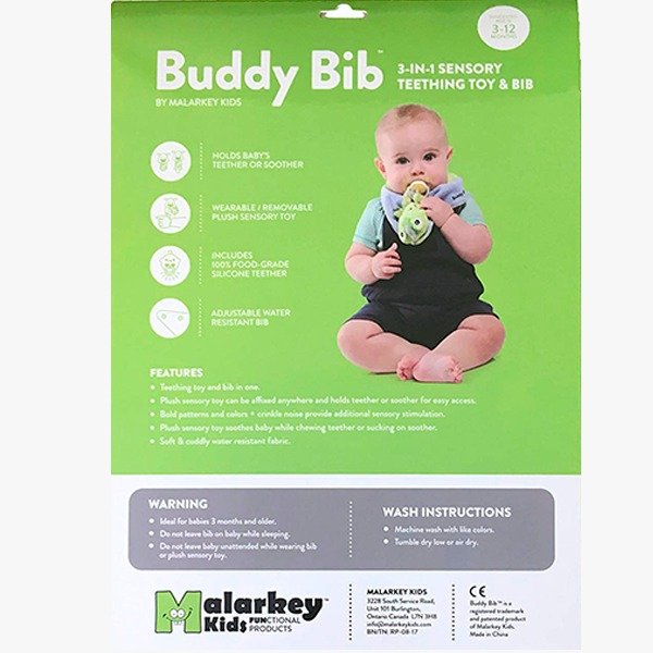 Buddy Bib - Babero Mordedera Para Bebés Mod Pinguino