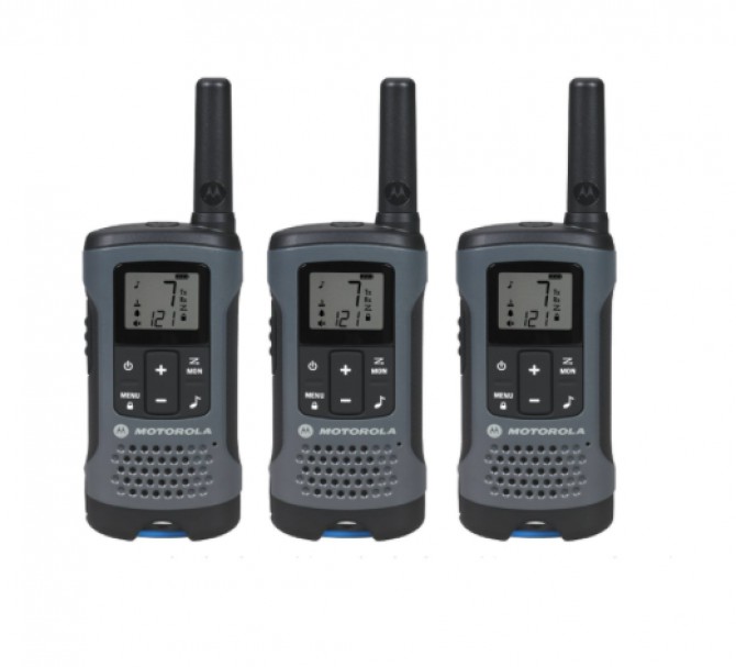 Motorola T200TP talkabout radio, 3 vias