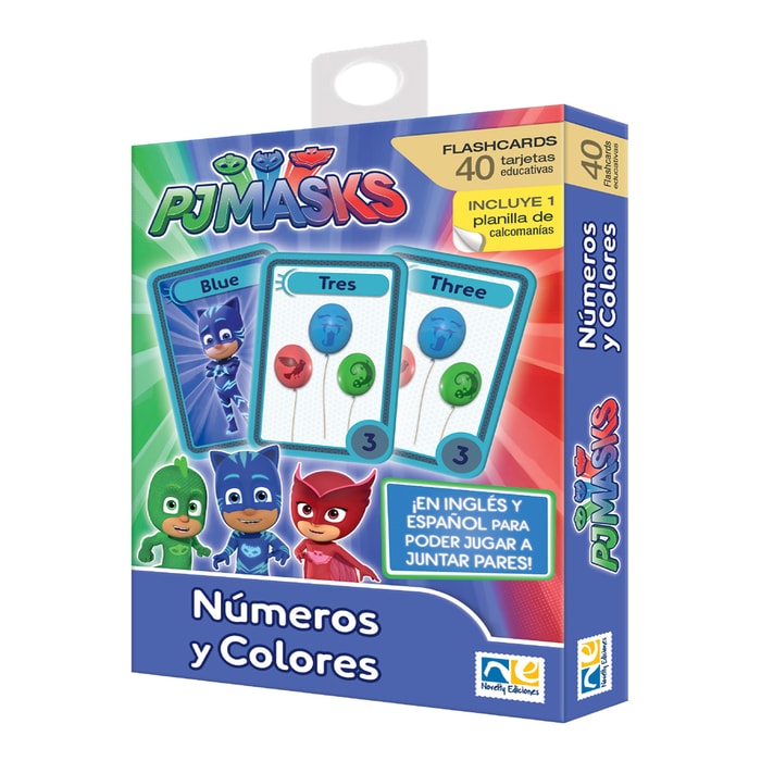 Flash Cards Numeros Y Colores Pj Masks