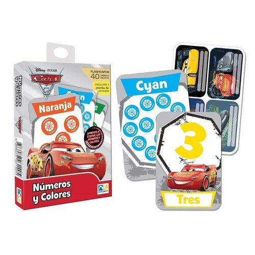 Flash Cards Numeros Y Colores Cars 3