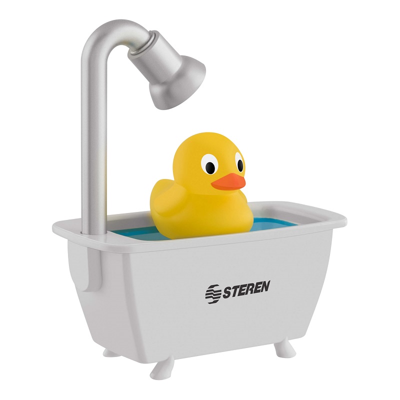 Mini lámpara LED de noche para niños, automática con forma de patito de hule