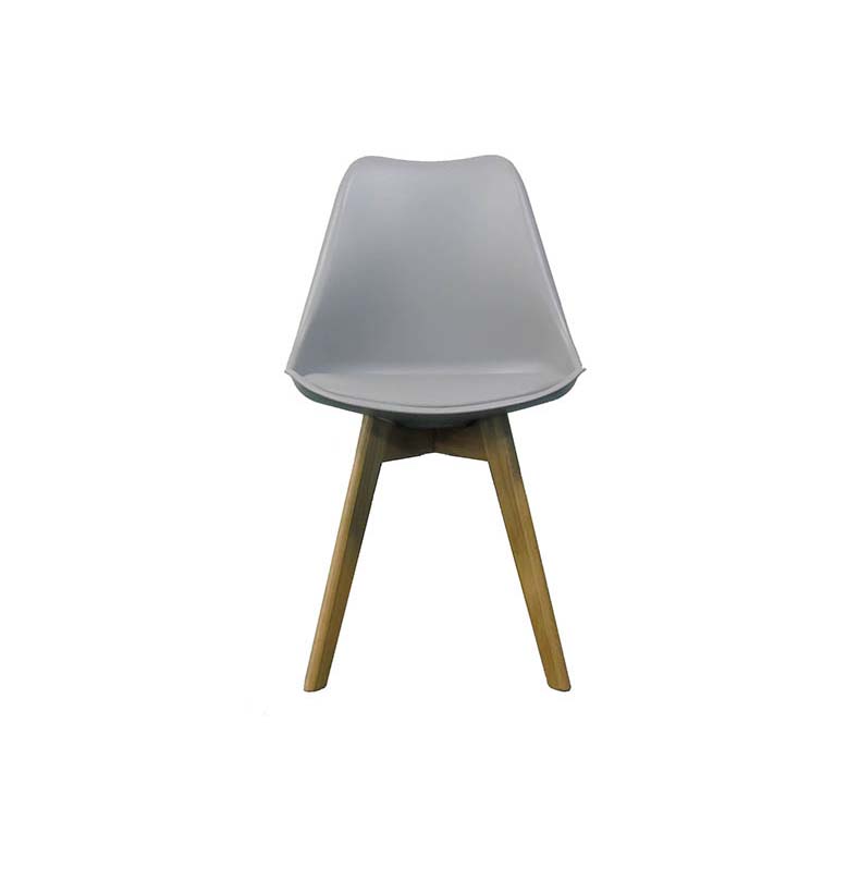 Silla Noa Color Gris Asiento Acolchado (tipo Eames)