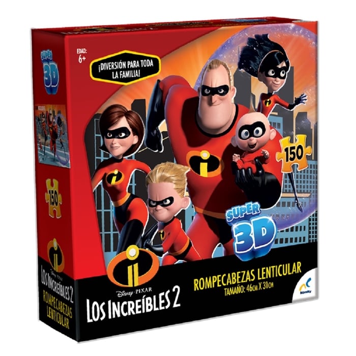 Rompecabezas Novelty Lenticular Super 3d Los Increíbles