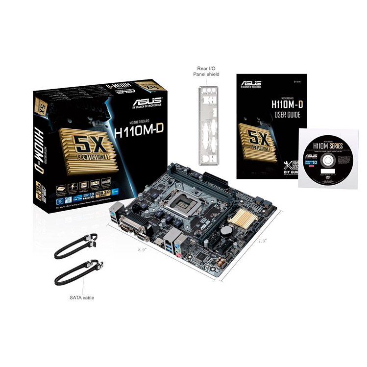 TARJETA MADRE ASUS MICRO ATX H110M-D, S-1151, INTEL H110, HDMI, 32GB DDR4