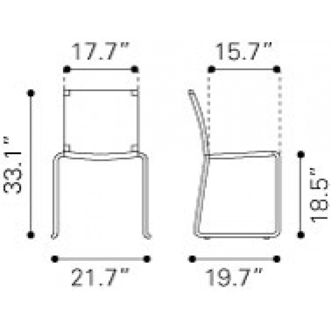 Silla de Comedor Modelo Beckett Espresso - Kessa