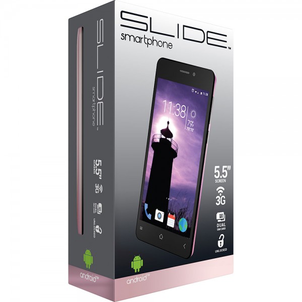 SLIDE SMARTPHONE 5.5" 8GB 3G DUALSIM CARD ANDROID COLOR ROSA