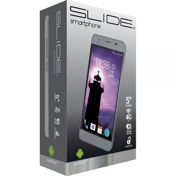 SLIDE SMARTPHONE GRIS 5" 8GB 4G LTE DUAL SIM CARD Y ANDROID