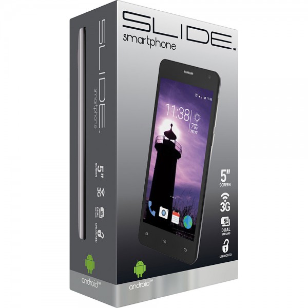 SLIDE SMARTPHONE PLATA 5" 8GB 3G DUALSIM CARD ANDROID