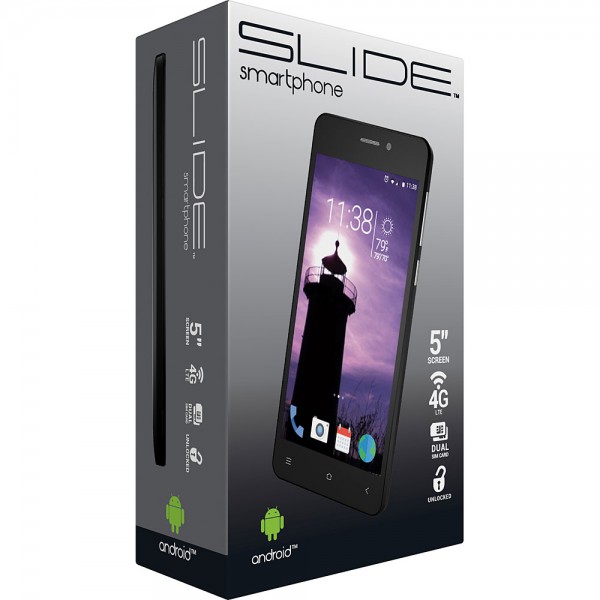 SLIDE SMARTPHONE NEGRO 5" 4G LTE DUAL SIM CARD Y ANDROID
