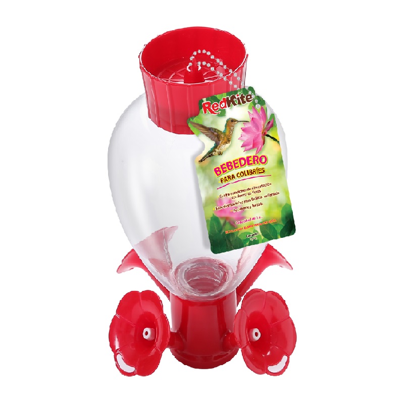 Alimentador Bebedero Colibrí 1.2 Lts Esfera Petunias Redkite