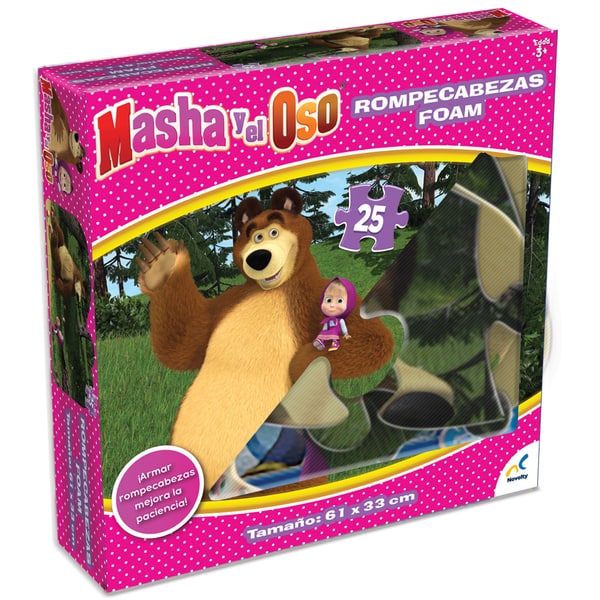 Novelty Rompecabezas Foam Piezas Gigantes Masha Y El Oso