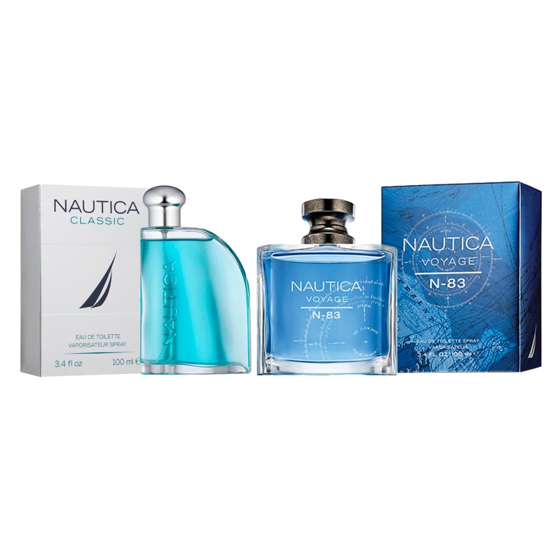 Paquete 2 Perfumes Nautica Voyage N-83 + Nautica Classic edt 100ml