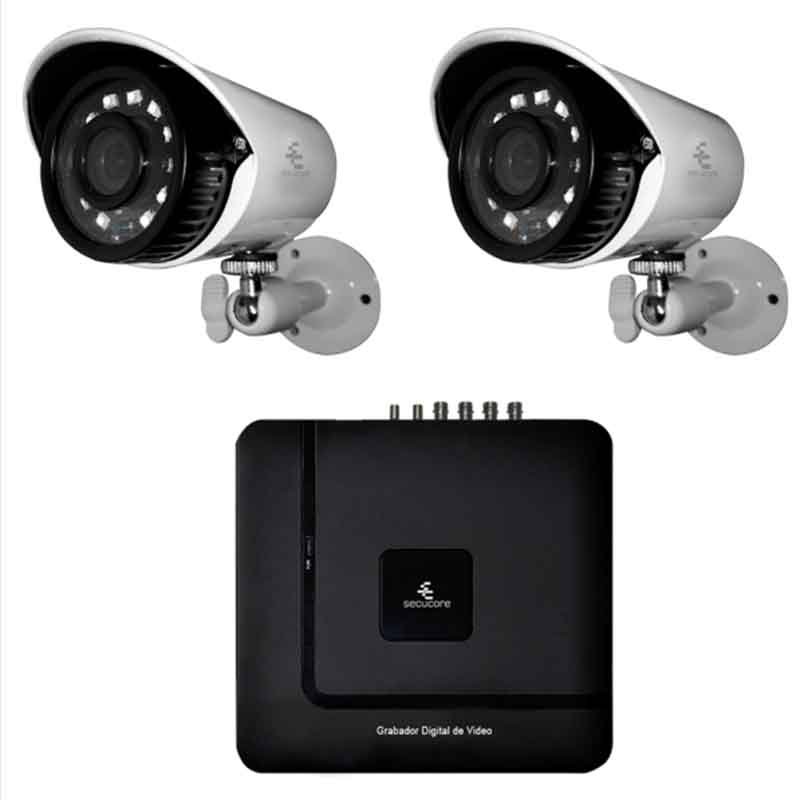 Kit Cctv Video Vigilancia 2 Cámaras Ahd Alta Definición 720p Dvr Seguridad Circuito Cerrado