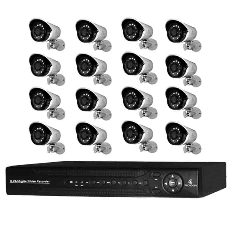 Kit Cctv Video Vigilancia 16 Cámaras Ahd Alta Definición 720p Dvr Seguridad Circuito Cerrado