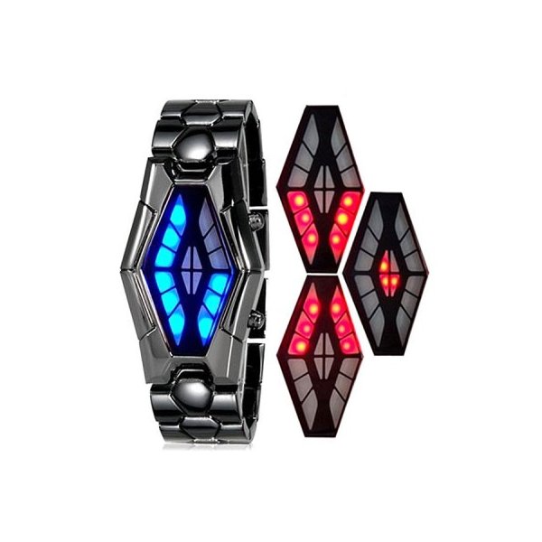Reloj Led Lava Halo Cabeza De Serpiente Digital Moderno Luz BYTESHOP