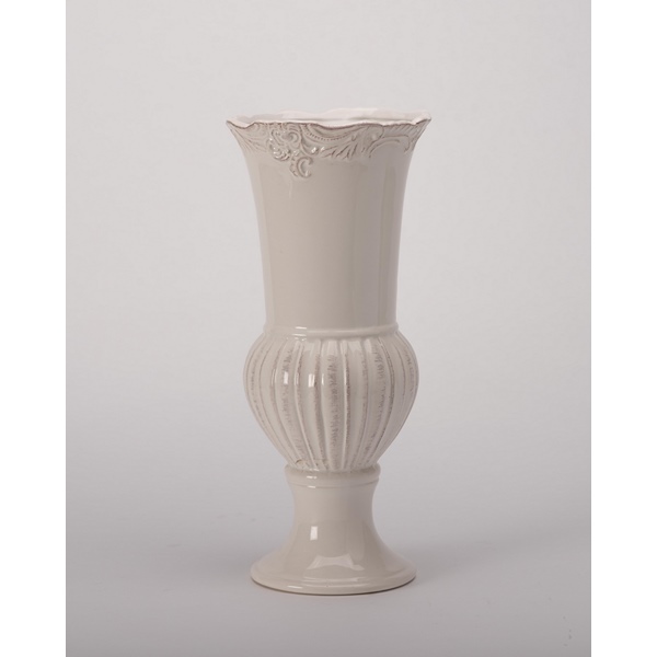 Jarron Ceramica Gde Blanco - Kessa