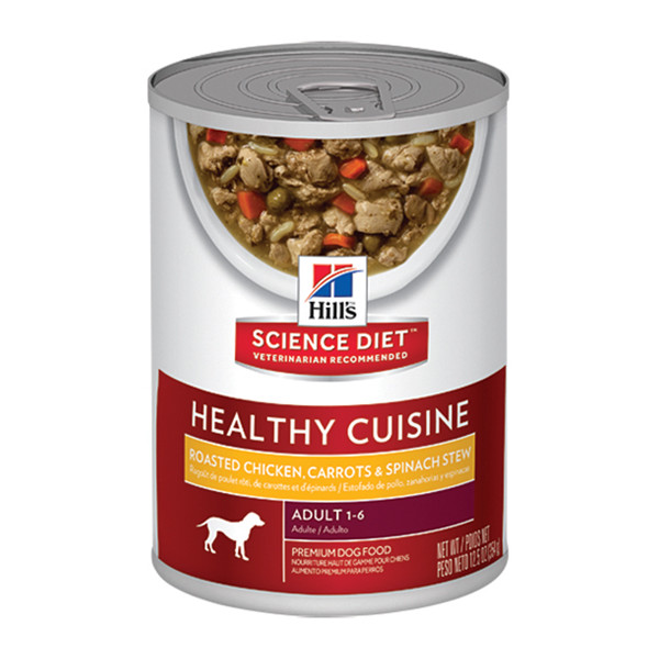 Hills Lata Healthy Cuisine Roasted Para Perro Adulto 12 Pzas 350 Gr