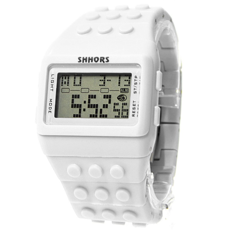 Relojes Lego Color Blanco Moda Hombre Mujer Unisex BYTESHOP    