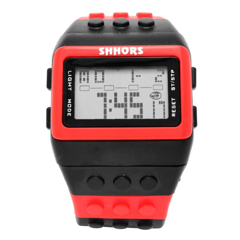 Relojes Lego Color Negro/Rojo Moda Hombre Mujer Unisex BYTESHOP    
