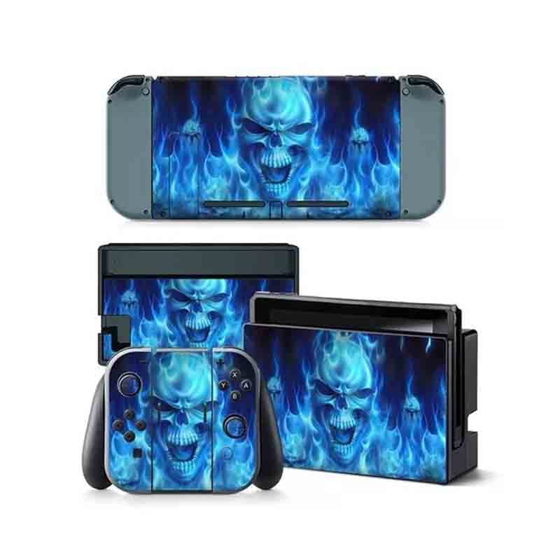 Nintendo Switch Skin Estampas Pegatinas (Calavera Azul)