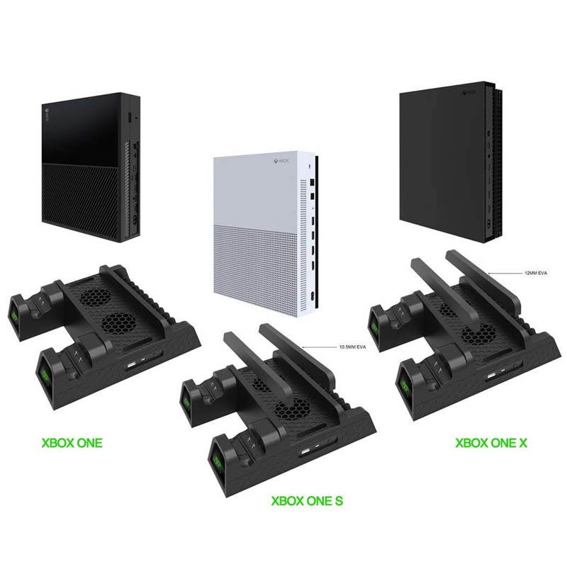 Xbox One / S / X Base Vertical Enfriadora Apoya Juegos (Negro)