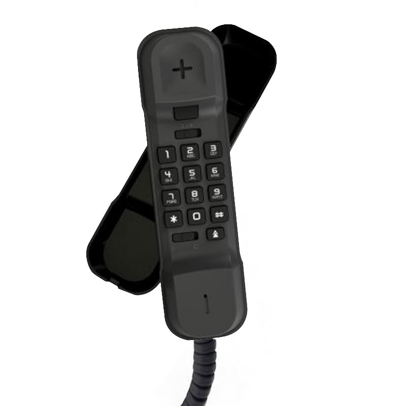 T06 Teléfono analógico Negro