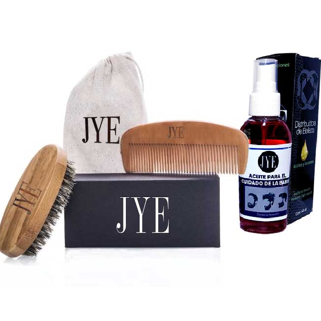 Locion Para El Cuidado De La Barba Con Kit De Lujo Peine Y Cepillo JYE