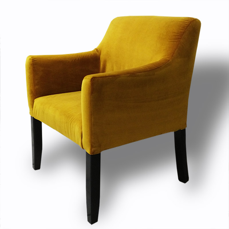 Silla Retro Terciopelo Amarillo Maderian. // ENTREGA A CDMX Y ZONA METROPOLITANA.