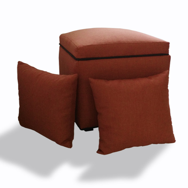 Taburete Cubo Naranja vivo Café Maderian // ENTREGA A CDMX Y ZONA METROPOLITANA.