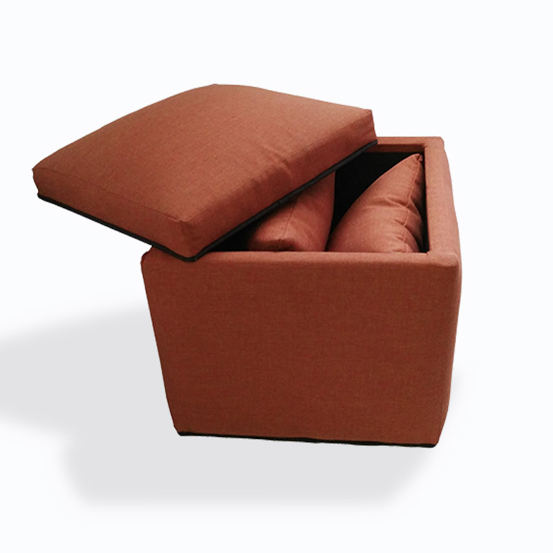 Taburete Cubo Naranja vivo Café Maderian // ENTREGA A CDMX Y ZONA METROPOLITANA.