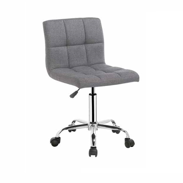 Silla Cubos Office Tela Gris Gris y Cromo - Kessa.