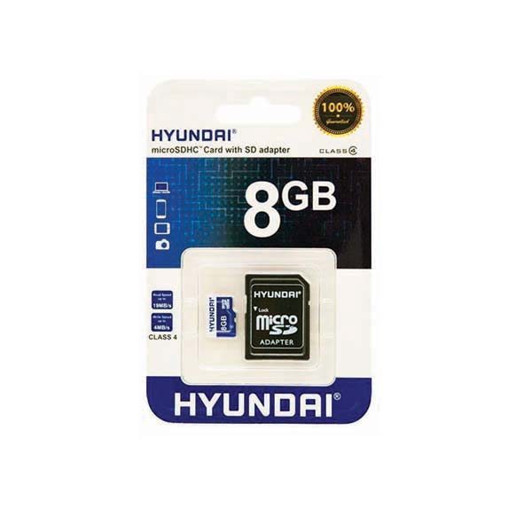 Memoria Micro SD Hyundai, 8 GB, Clase 4, MHYMSDC8GC4