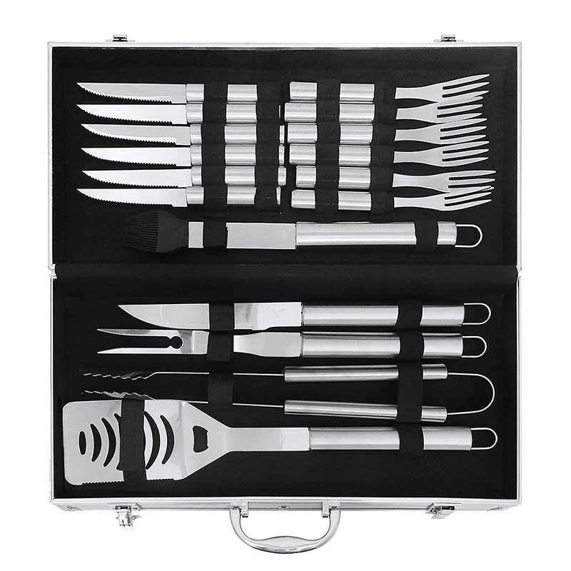 Juego De Utensilios Y Cubiertos Para Asador + Maletín