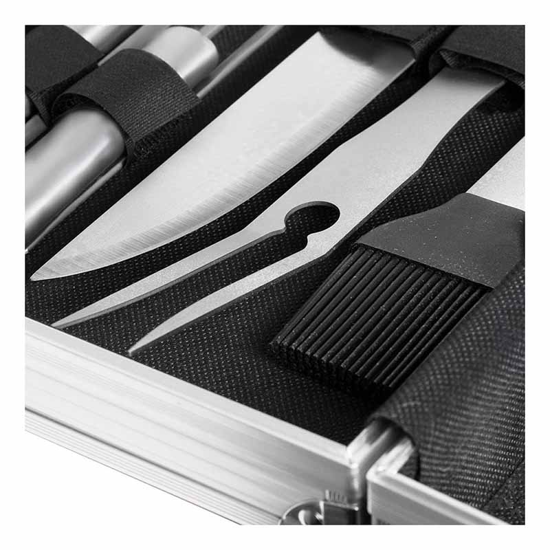 Juego De Utensilios Y Cubiertos Para Asador + Maletín