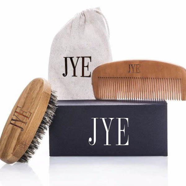 Kit De Lujo Peine Y Cepillo 3 Frascos Aceite Cuidado De Barba 60ml JYE