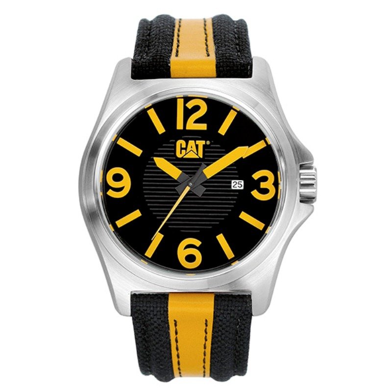 Reloj CAT DP XL para Caballero de movimiento Análogo en color Negro / Amarillo