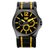 Reloj CAT DP XL Negro para Caballero  con detalles en caratula y correa Amarillos