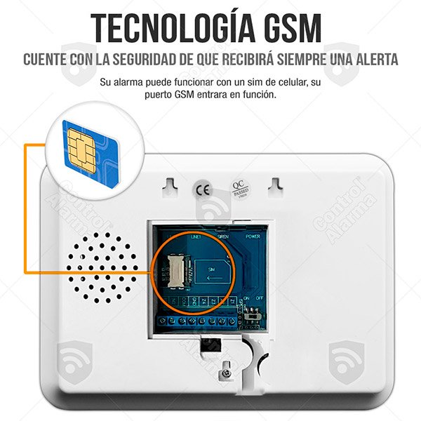  Alarma Gsm Touch Vigilancia Inalambrica Blanca Seguridad Casa 2s