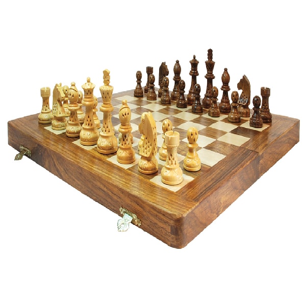Novelty Ajedrez Madera Palo De Rosa 40 X 40