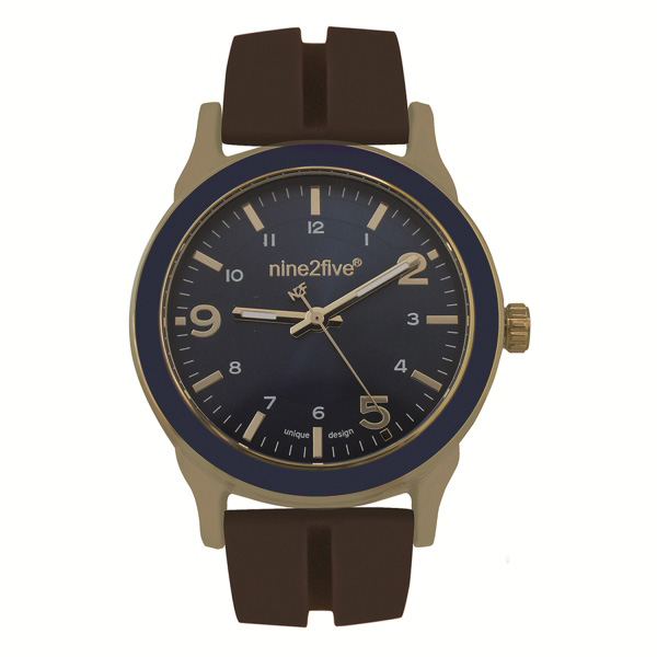Reloj Nine2Five para Caballero en color Café con correa intercambiable Negra