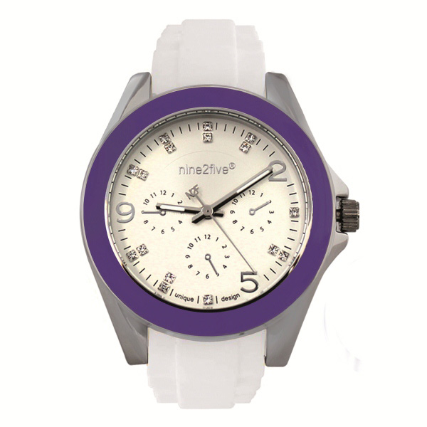 Reloj Nine2Five para Dama en color Blanco con correa Intercambiable.