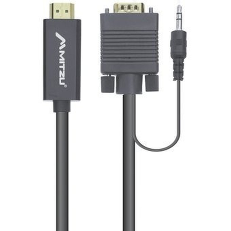 Cable Hdmi  Svga 3.5 Con Chip 2 M Terminal Oro Laptop A Tv