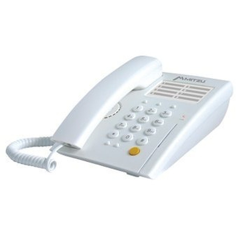 Telefono  Fijo Escritorio Redial Luz Ring Blanco Mitzu