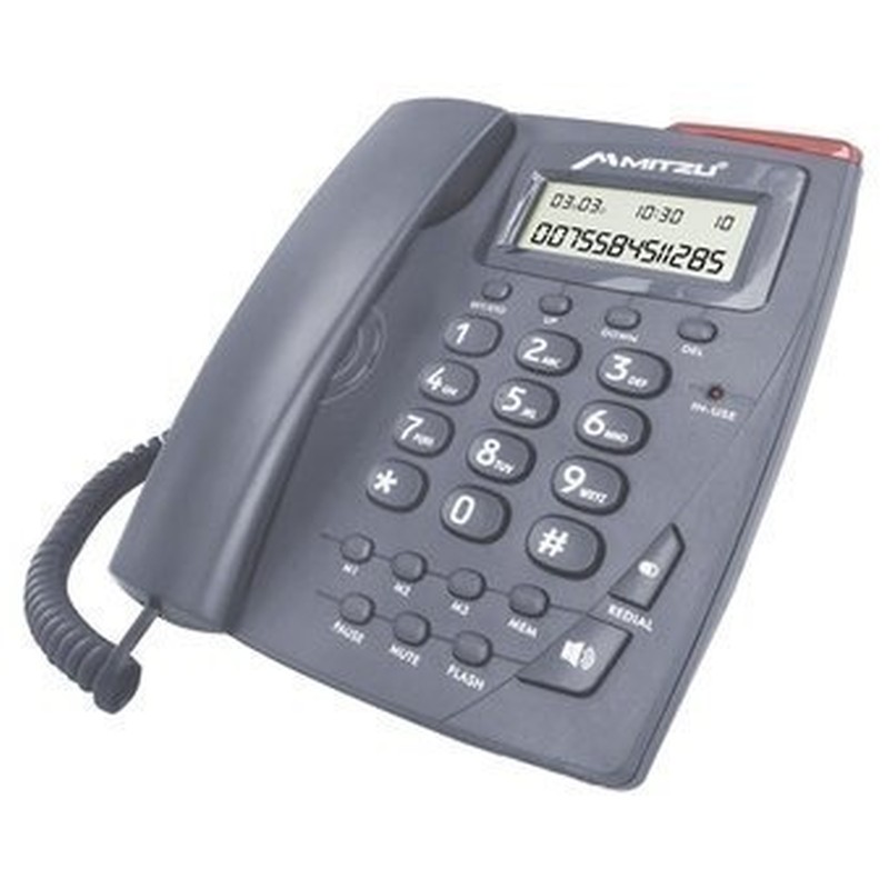 Telefono Fijo Digital Redial Luz Speaker Display Memoria