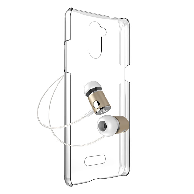 Celular M4TEL LTE SS4453-R M4 FEEL Color DORADO Telcel más Naked Crystal Case y audífonos DLX.