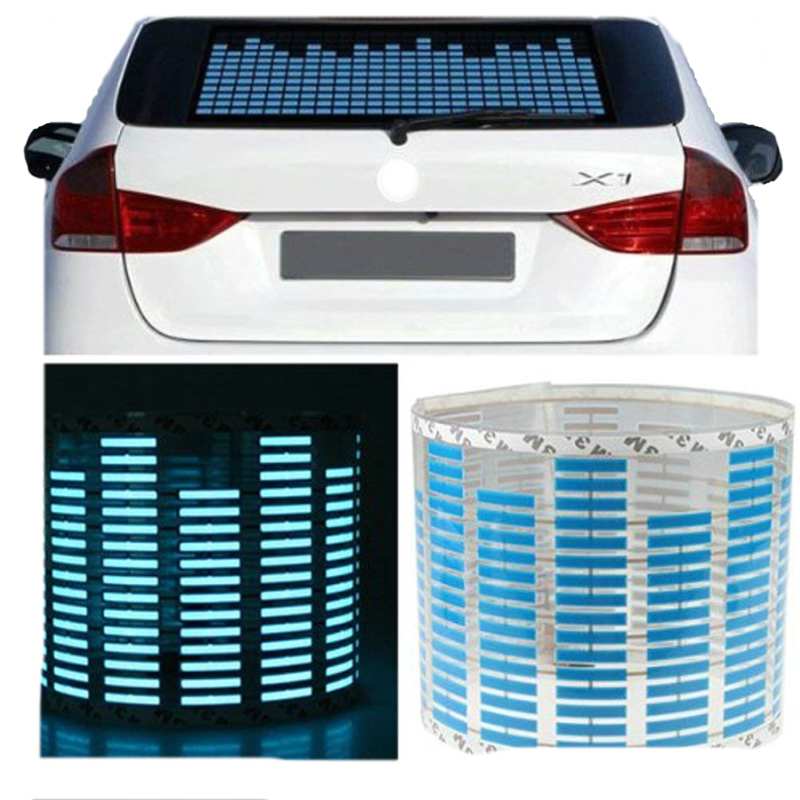 Panel Led Audioritmico Tipo Ecualizador Para Tu Auto Azul BYTESHOP