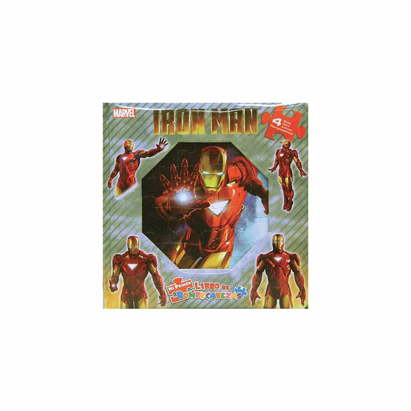 Libro Mi Primer 4 Rompecabezas Iron Man Heroe Marvel