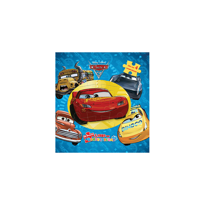 Libro Rompecabezas Cars 3 Niños Rayo McQueen Disney