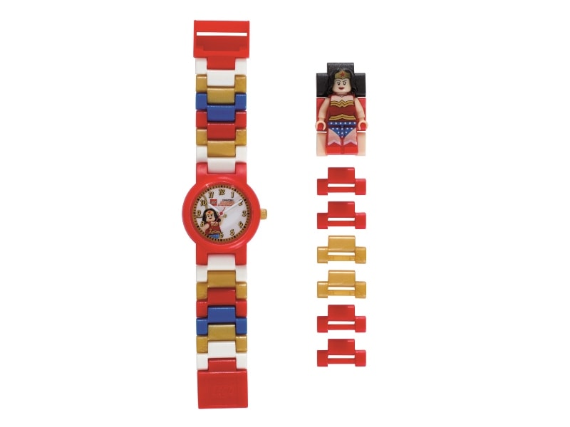 Reloj Lego DC Wonder Woman con minifigura de personaje